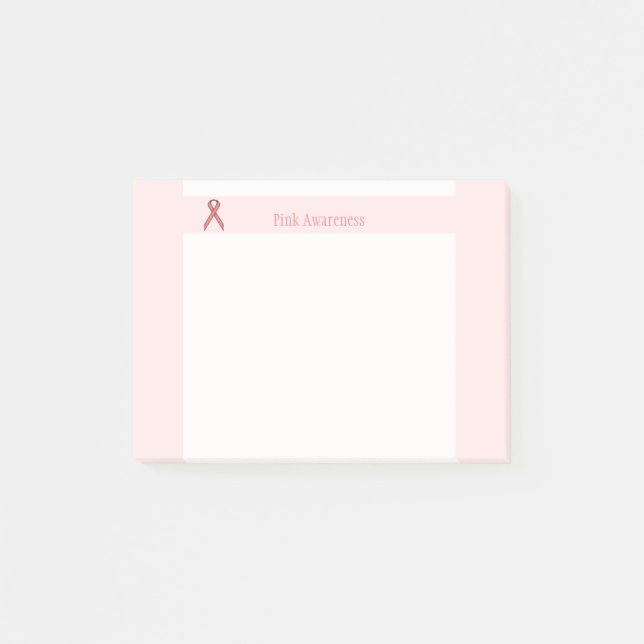 Pink Standard Ribbon von Kenneth Yoncich Post-it Klebezettel (Vorderseite)