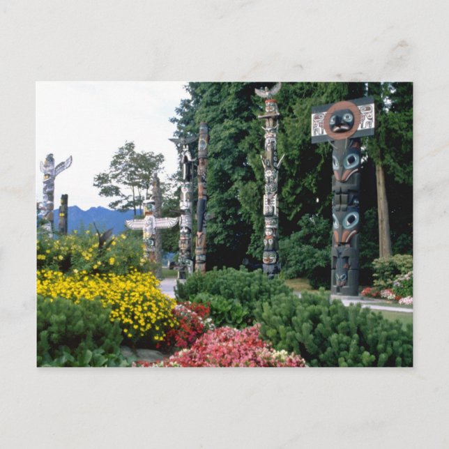 Pink Stanley Park, Vancouver Blume Postkarte (Vorderseite)