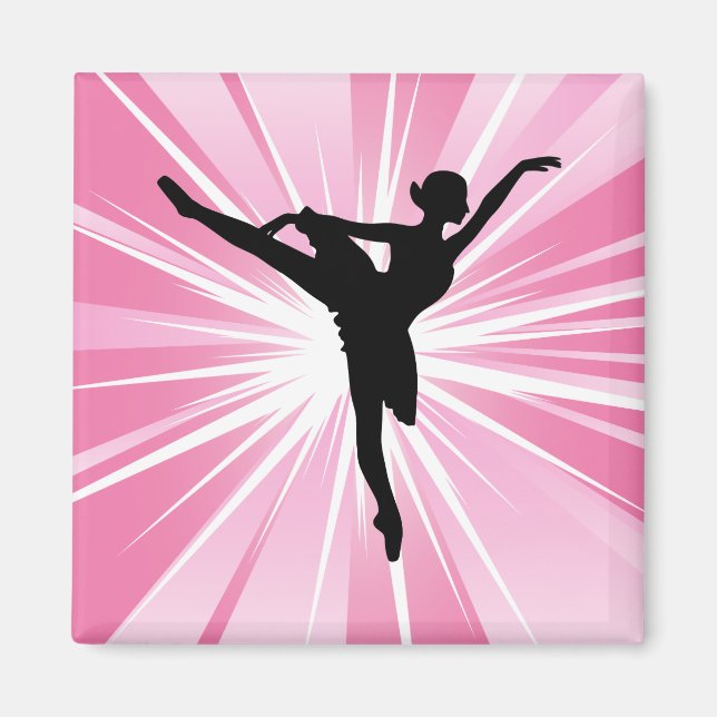 Pink Star Ballerina Magnet (Vorne)