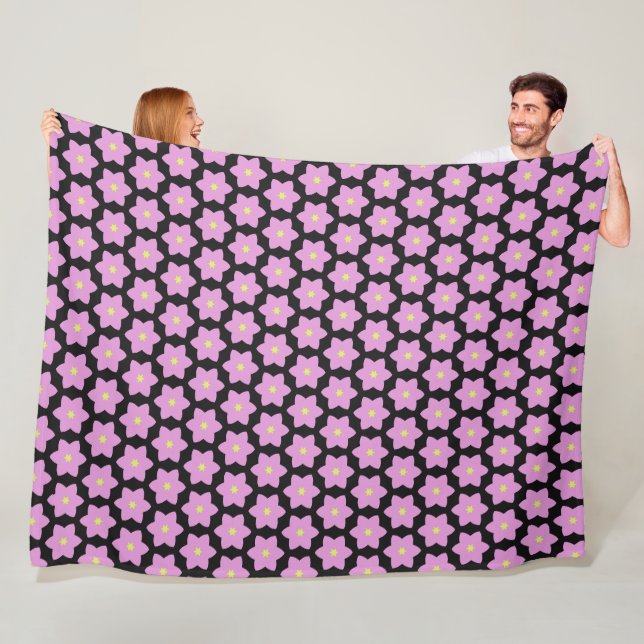 Pink Star Blumen cvpp2 Fleecedecke (Beispiel)