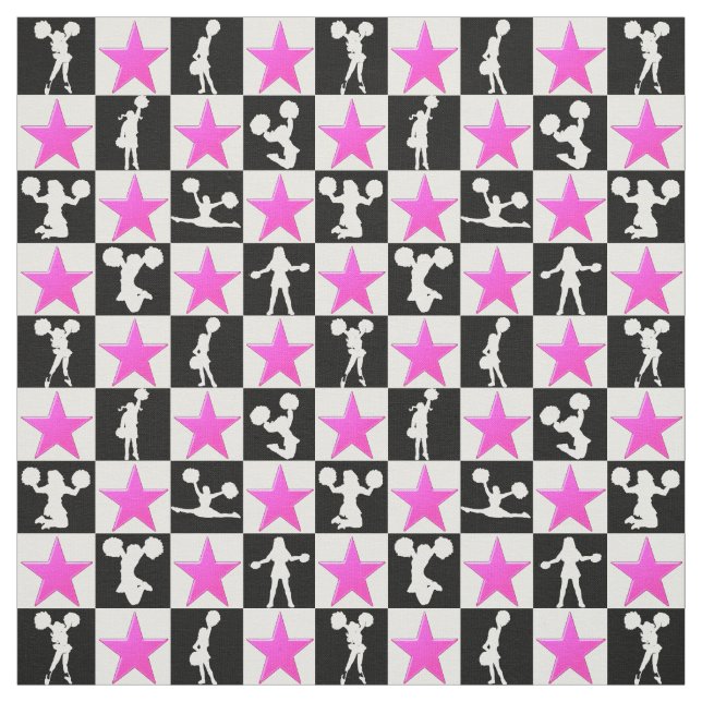 PINK STAR CHEERLEADER STOFF (Muster)