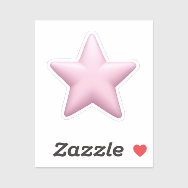 Pink Star Emoji - Niedlich und leuchtend Icon Art Aufkleber (Blatt)