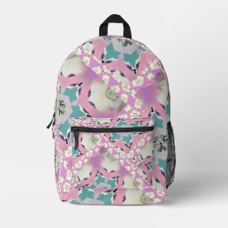 Pink Star Girly Var Bedruckter Rucksack