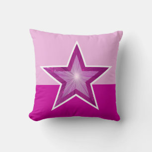 Pink Star Kissen Quadrat zwei Farbe Rosa