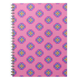 Pink Star Mandala Muster Boho Notebook Notizblock