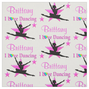 PINK STAR PERSONALISIERT DAZZLING DANCER FABRIC STOFF