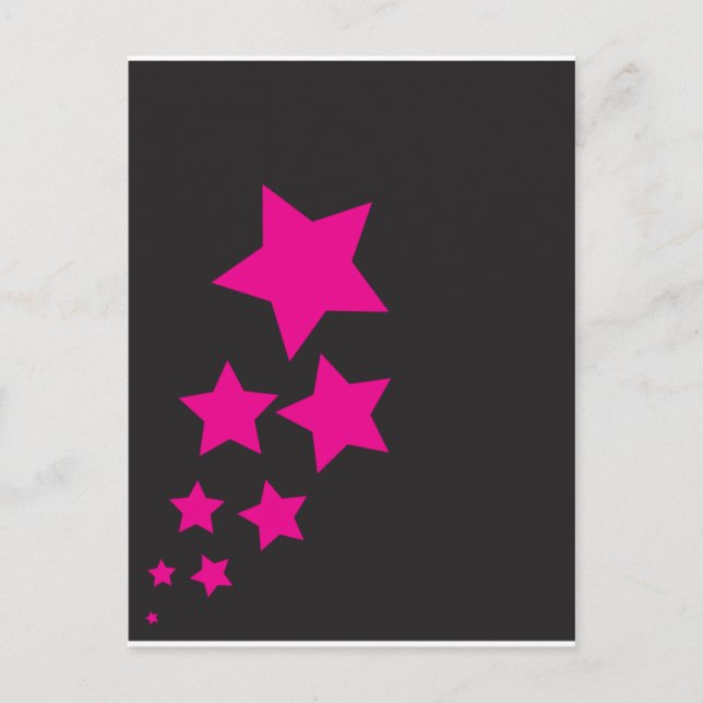 Pink Star Postkarte (Vorderseite)