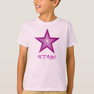 Pink Star 'STAR' Kinder T - Shirt pink!
