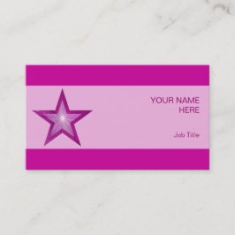 Pink Star Visitenkarte Rosa Streifen