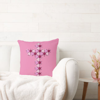 Pink Star von David Cross optische Illusion Kissen