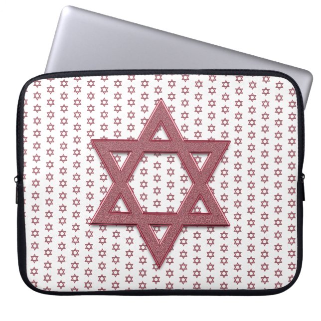 Pink Star von David Seamless Laptopschutzhülle (Vorderseite)