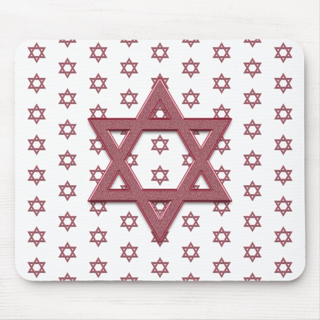 Pink Star von David Seamless Mousepad (Vorne)