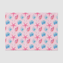 Pink Starfish & Blue Muschel (Design 83 Pink Serie