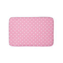 Pink Stars Bath Mat Badematte