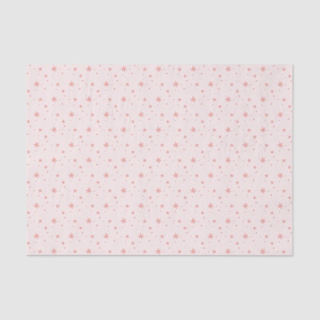 Pink Stars Girl Tissue Paper Seidenpapier (Vorderseite)