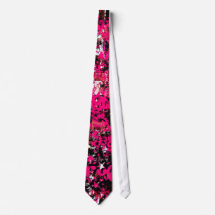 Pink Stars & Hearts Szene Neck Tie Krawatte