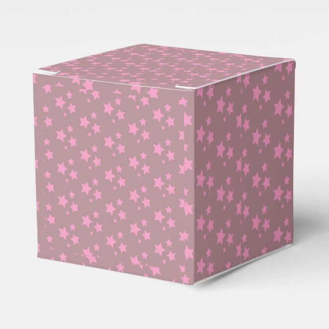 Pink Stars Modernes Design Papier Cups Geschenkschachtel (Vorderseite)