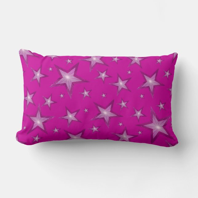 Pink Stars "Text" lumbar pink Lendenkissen