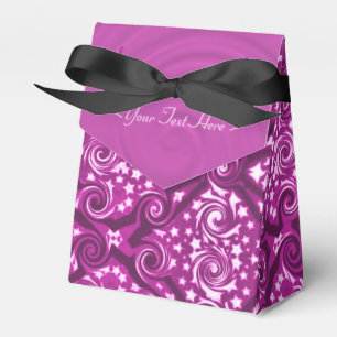 Pink Stars und Wirbel Muster-Vorzugskiste Geschenkschachtel