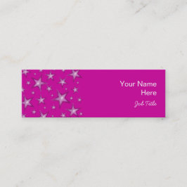 Pink Stars Visitenkarte Seite Weiß dünn