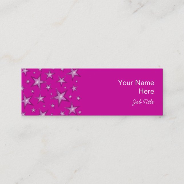 Pink Stars Visitenkarte Seite Weiß dünn (Vorderseite)