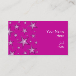 Pink Stars Visitenkartenseite pink Visitenkarte
