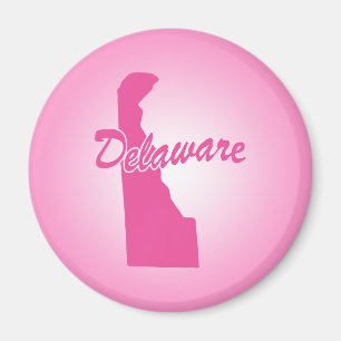 Pink State Delaware Magnet