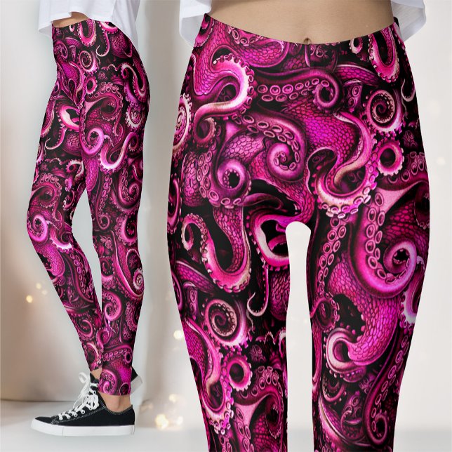 Pink Steampunk Octopus Tentacles Leggings (Von Creator hochgeladen)