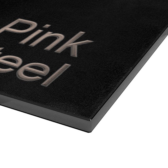 Pink Steel Black Glas Schneider Schneidebrett (Ecke)