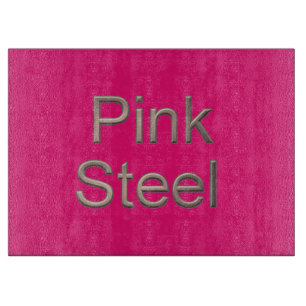 Pink Steel fuchchsia Glasspanplatte Schneidebrett