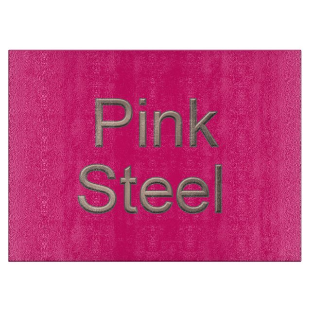 Pink Steel fuchchsia Glasspanplatte Schneidebrett (Vorderseite)