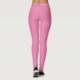 Pink Steel Schrift rosa Leggings Hüfte hinten