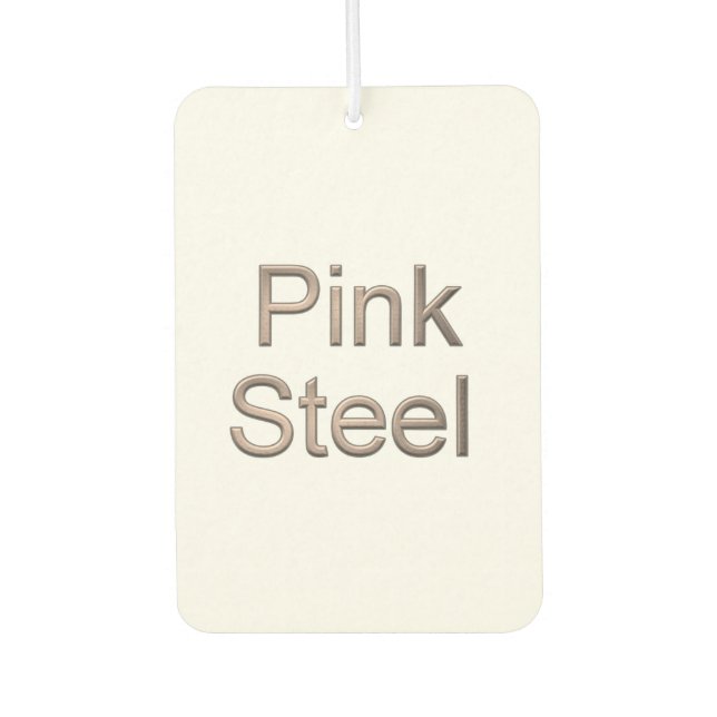 Pink Steel Weißkarosserie Autolufterfrischer (Vorderseite)