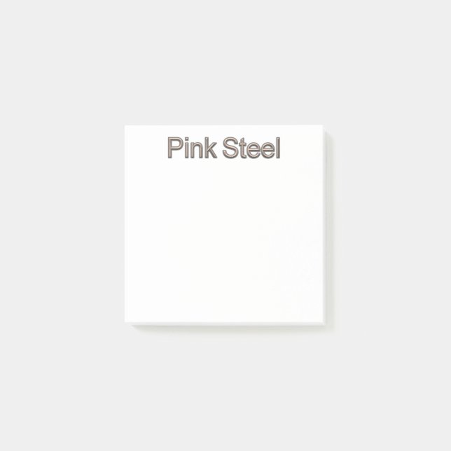 Pink Steel White Notizblöcke Post-it Klebezettel (Vorderseite)
