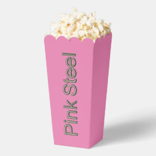 Pink Steel Wortmarken senkrechte rosa Popcorn Geschenkschachtel