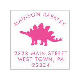 Pink Stegosaurus Dinosaurier Niedlich Kid Rücksend Permastempel