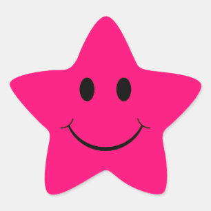 Pink-Stern-Gesichts-Aufkleber Stern-Aufkleber