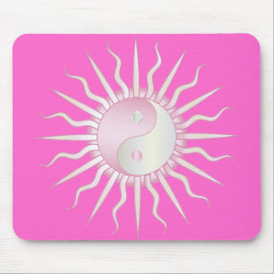 Pink Sternexplosion Yin Yang Mousepad