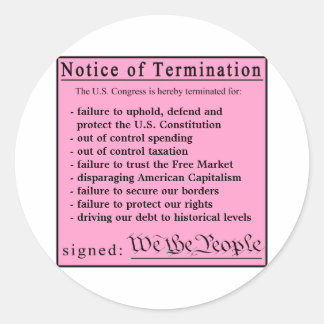 Pink-Sticker im Kongress Runder Aufkleber