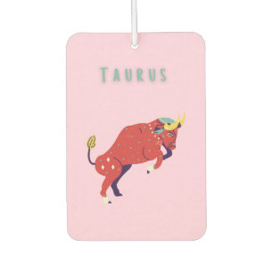 Pink Stier, Sternzeichen, Sternzeichen Druck Autolufterfrischer