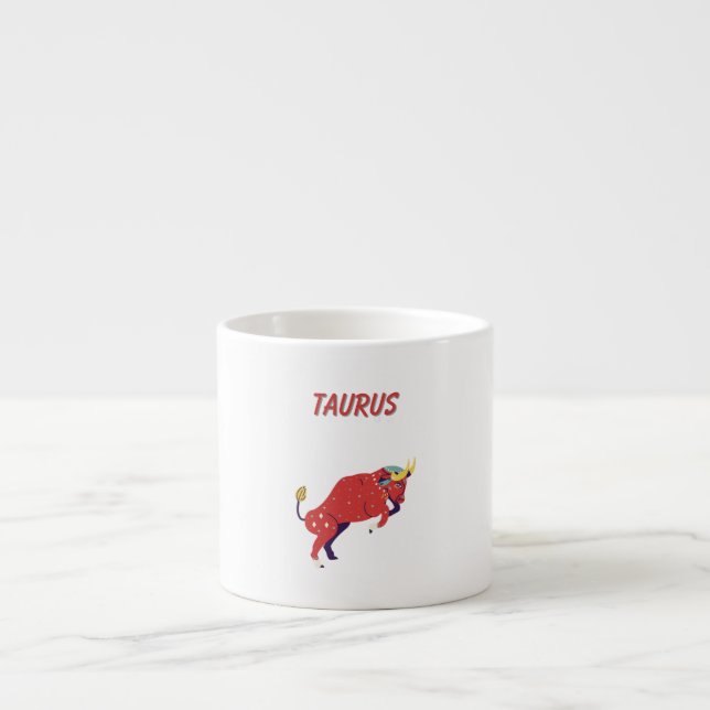 Pink Stier, Sternzeichen, Sternzeichen-Druck Espressotasse (Vorderseite)