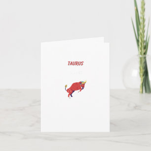 Pink Stier, Sternzeichen, Sternzeichen Druck Karte