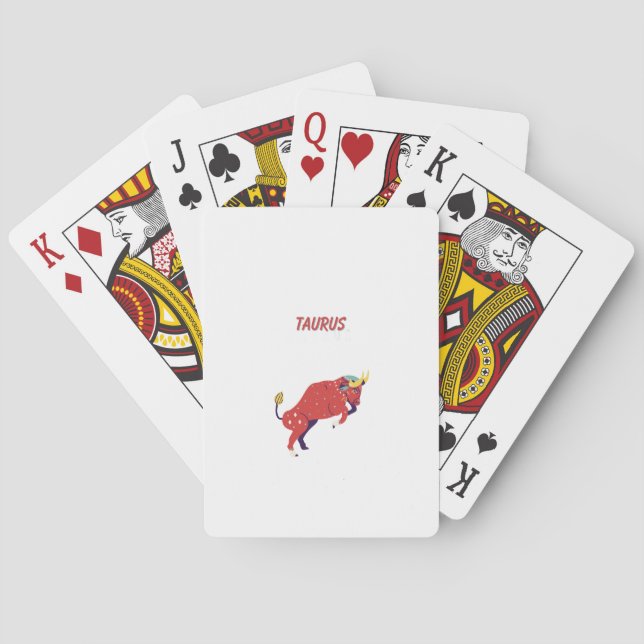 Pink Stier, Sternzeichen, Sternzeichen-Druck Spielkarten (Rückseite)