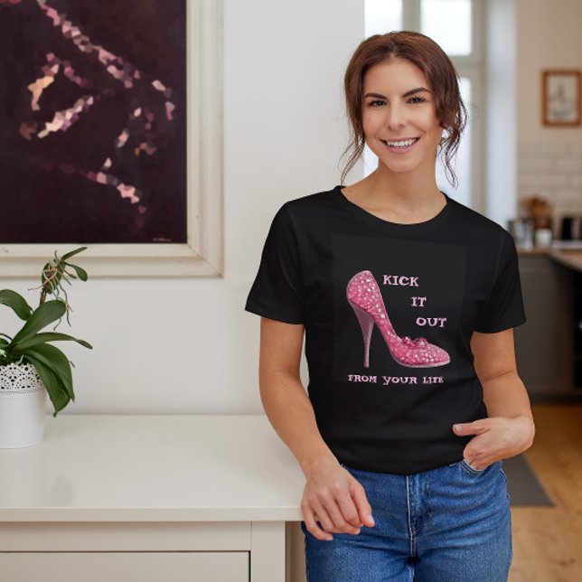 Pink Stiletto Diamonds Shoast Cancer T - Shirt (Von Creator hochgeladen)