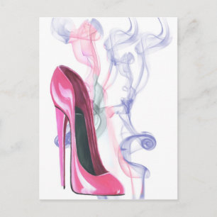 Pink Stiletto Shoe Postkarte