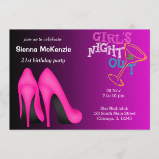 Pink Stilettos Geburtstag Einladung
