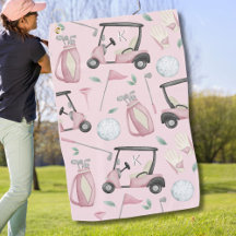 Pink Stilvolle Feminine Golf Design Custom Monogra