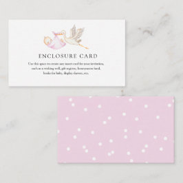 Pink Storch Custom Enclosure Card Begleitkarte