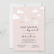 Pink Stork Baby Dusche by Mail