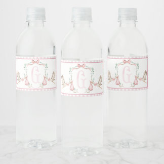 Pink Stork Baby Dusche Wasserflaschen Labels Wasserflaschenetikett